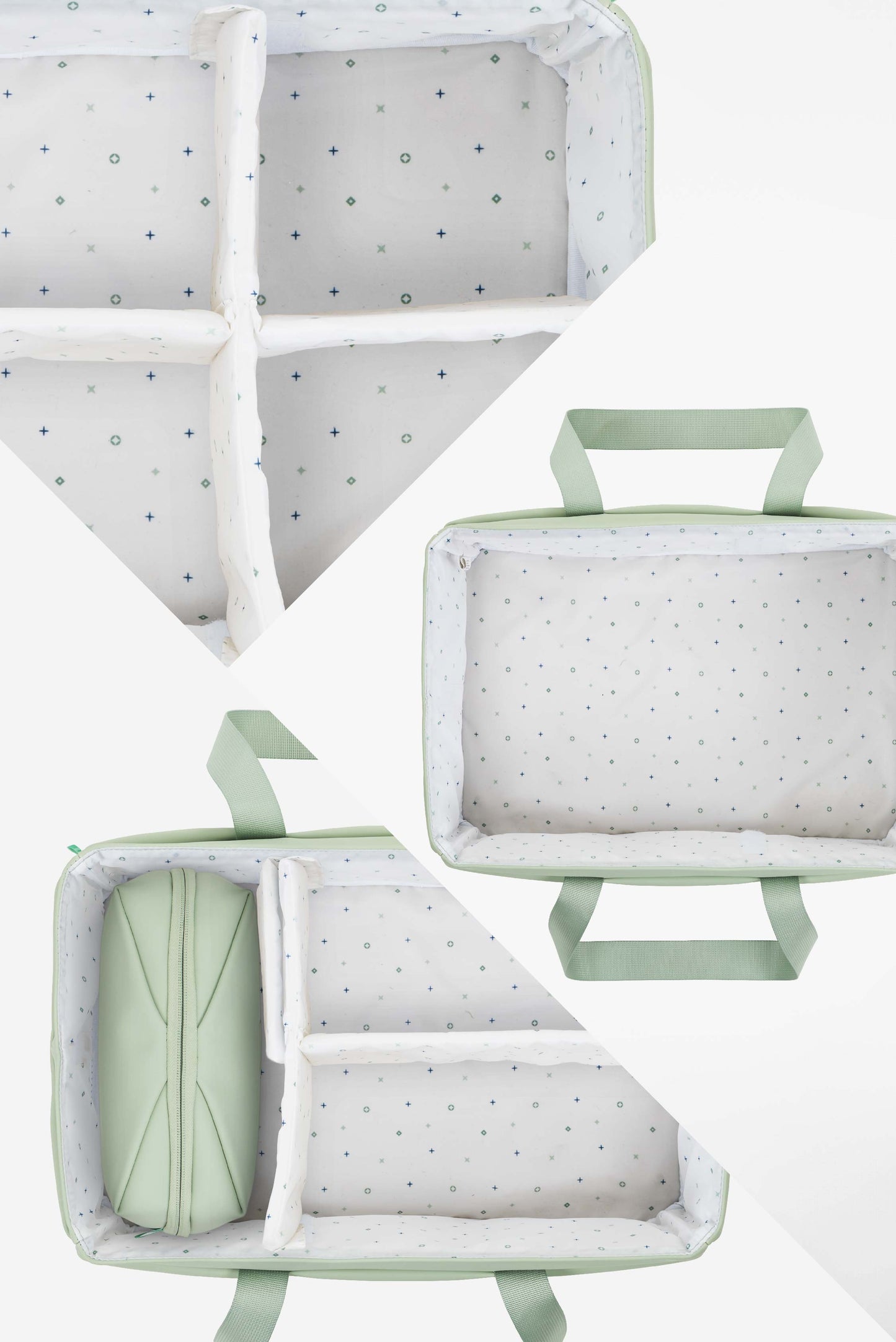 caddy bag changing organizer bag - gum pale green