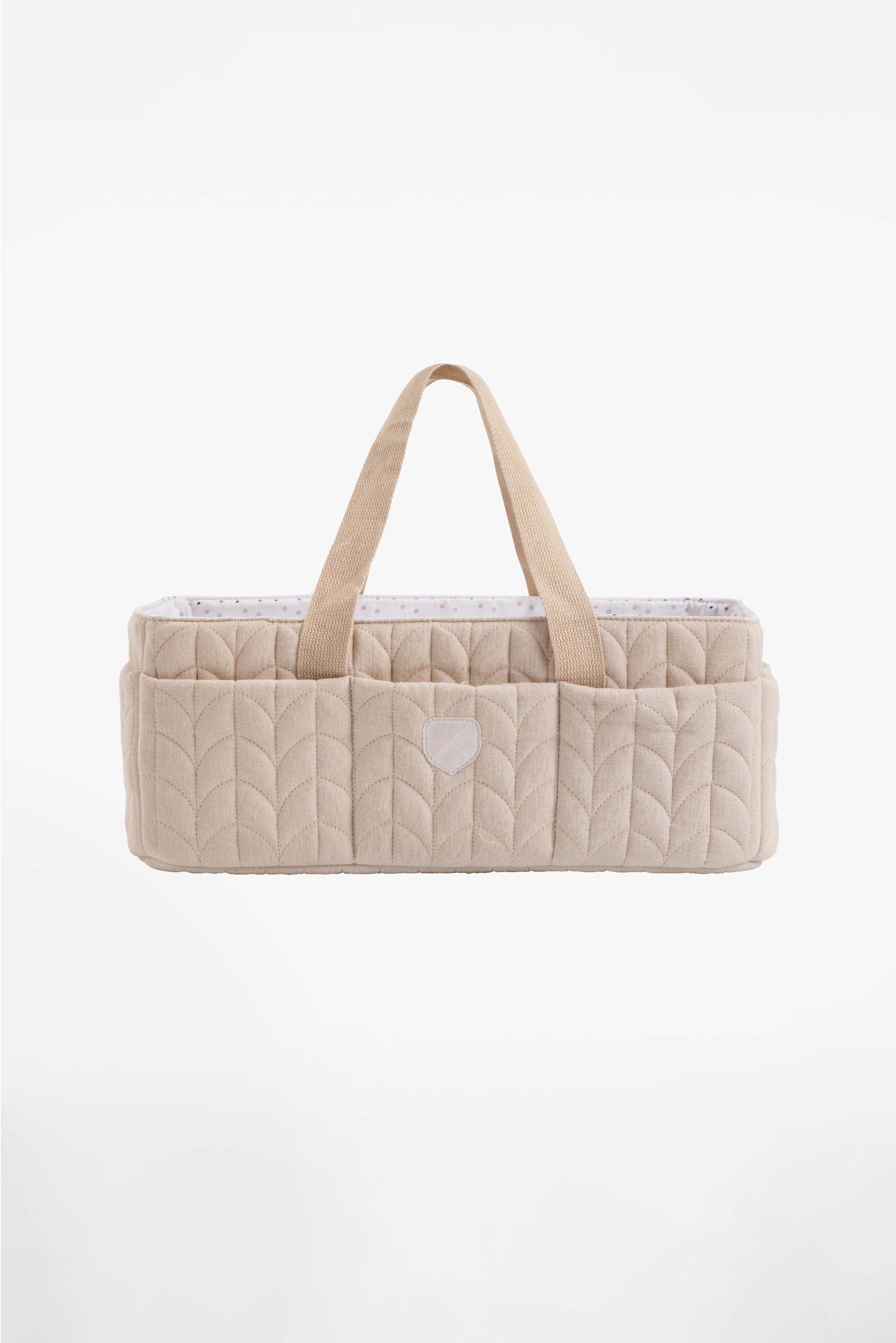 caddy bag changing organizer bag - quilted beige