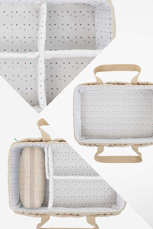 CADDY BAG Changing Organizer Bag - Quilted Beige