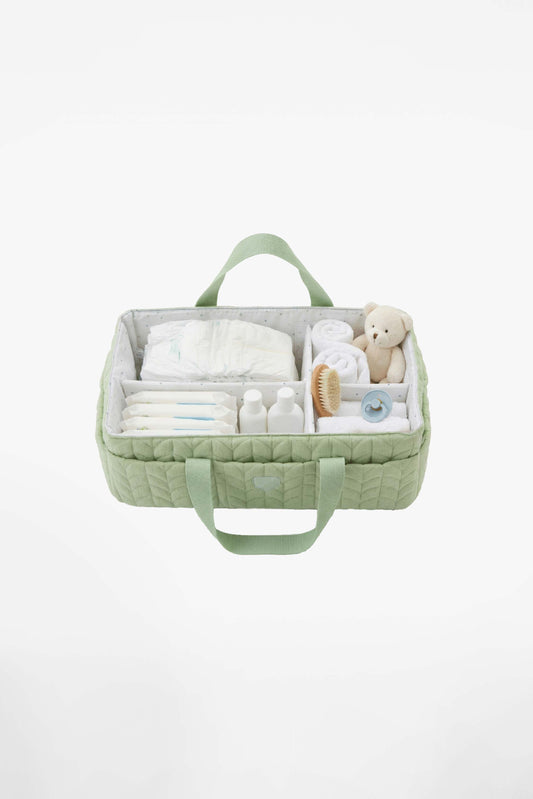 CADDY BAG Changing Organizer Bag - Quilted Pale Green
