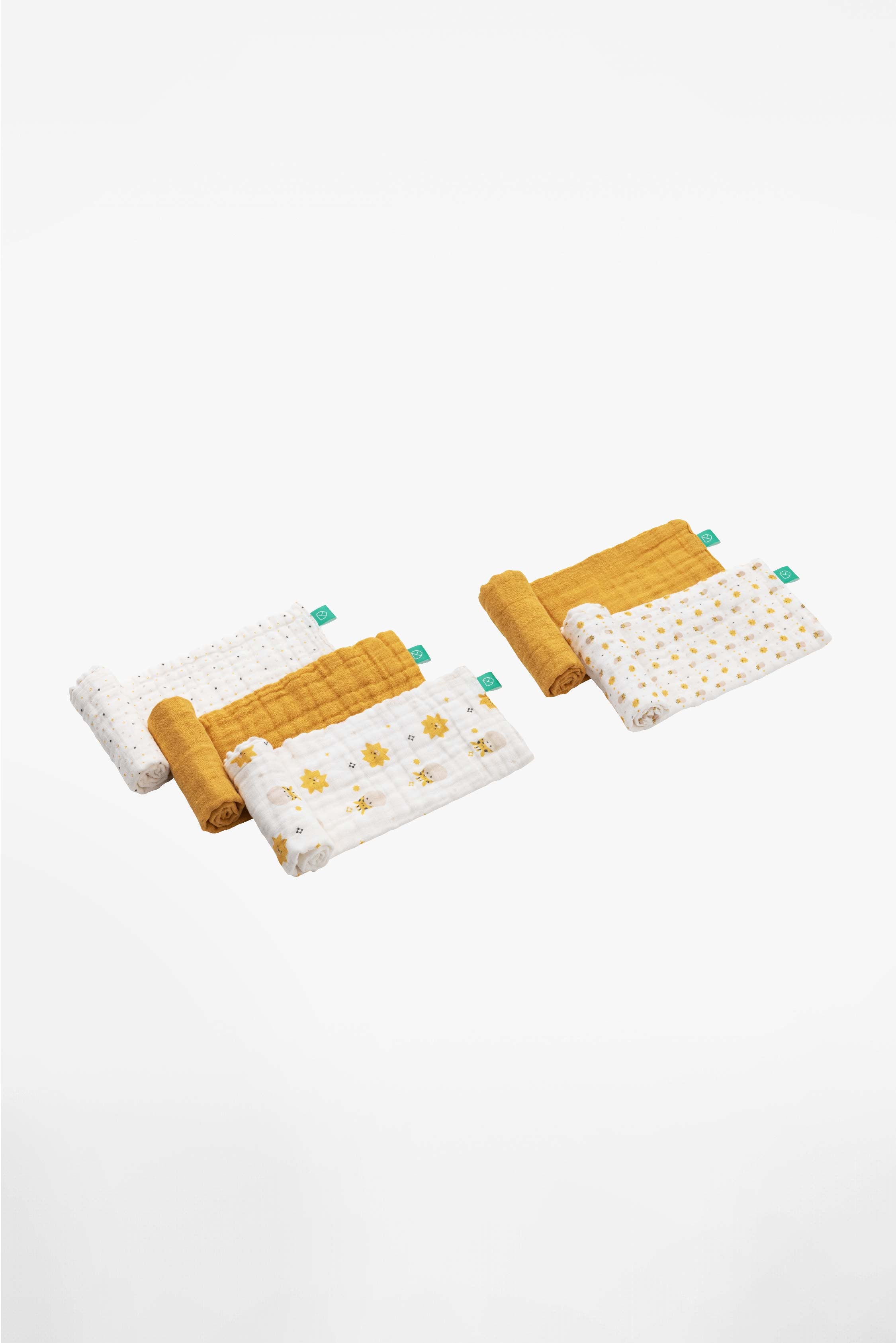 SOFT TOUCH 20X10 Newborn muslin cloths - Light Yellow