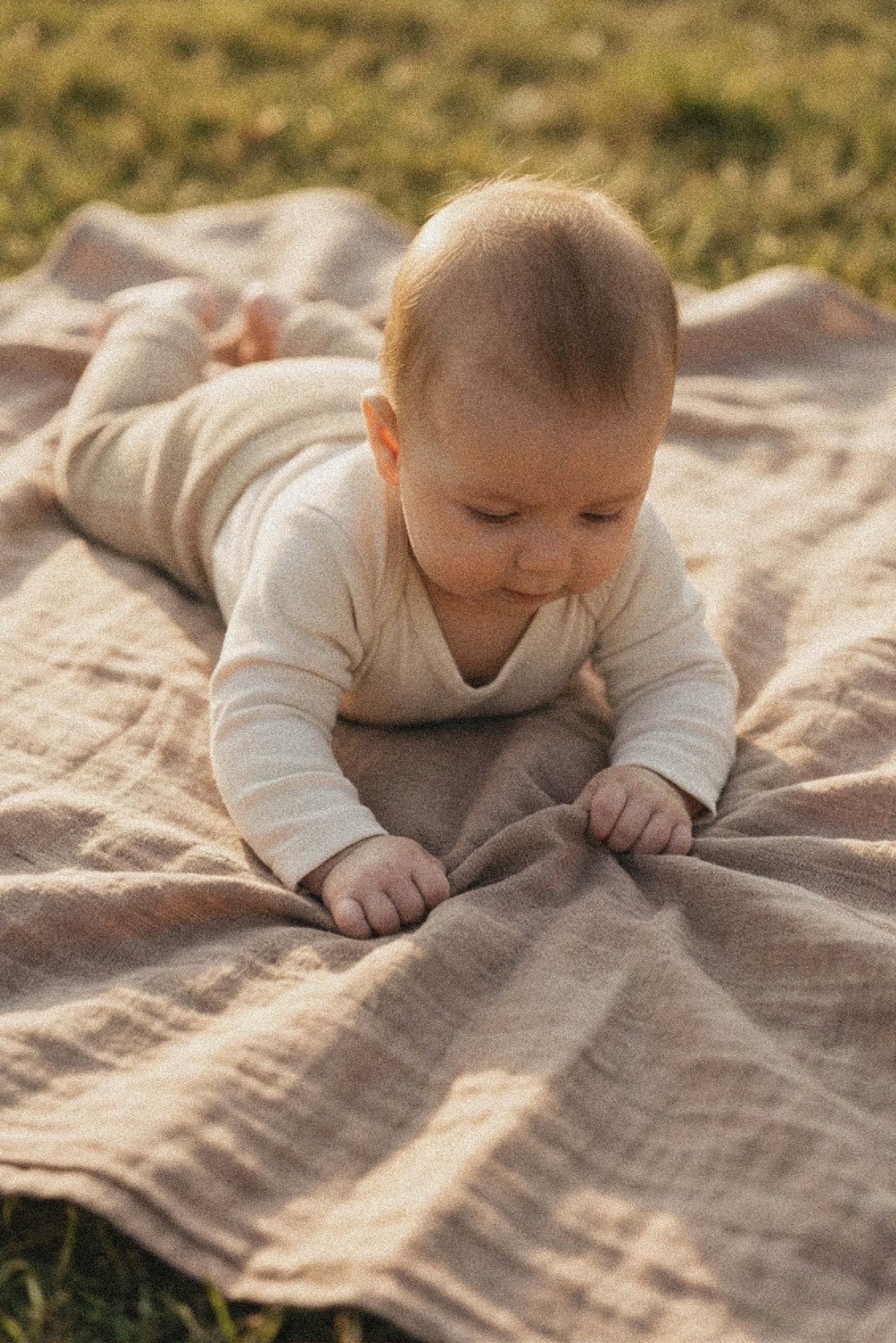 soft touch 31x31 bamboo newborn muslin cloths - oat-cappuccino