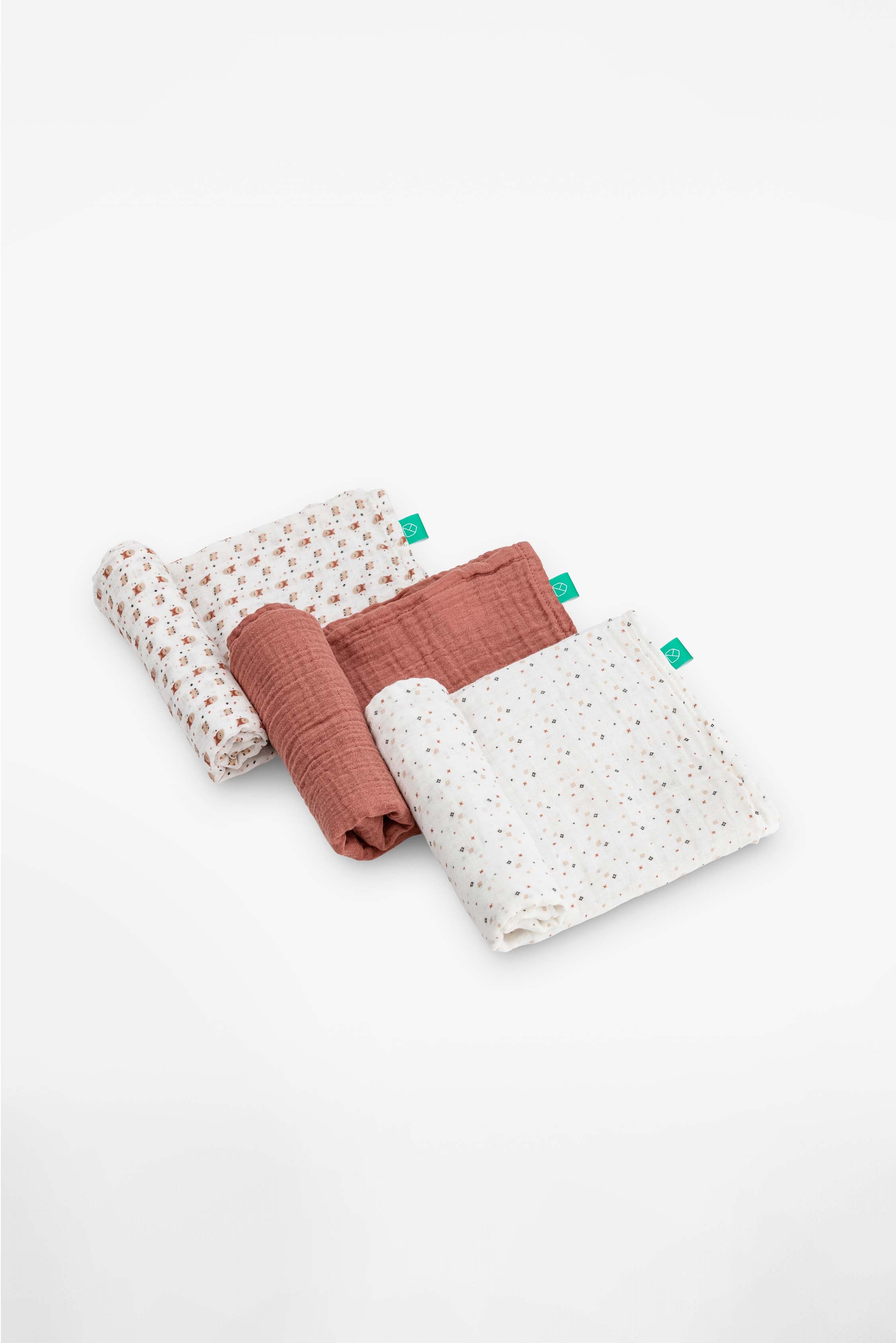 SOFT TOUCH 31x31 Newborn muslin cloths - Light Brown