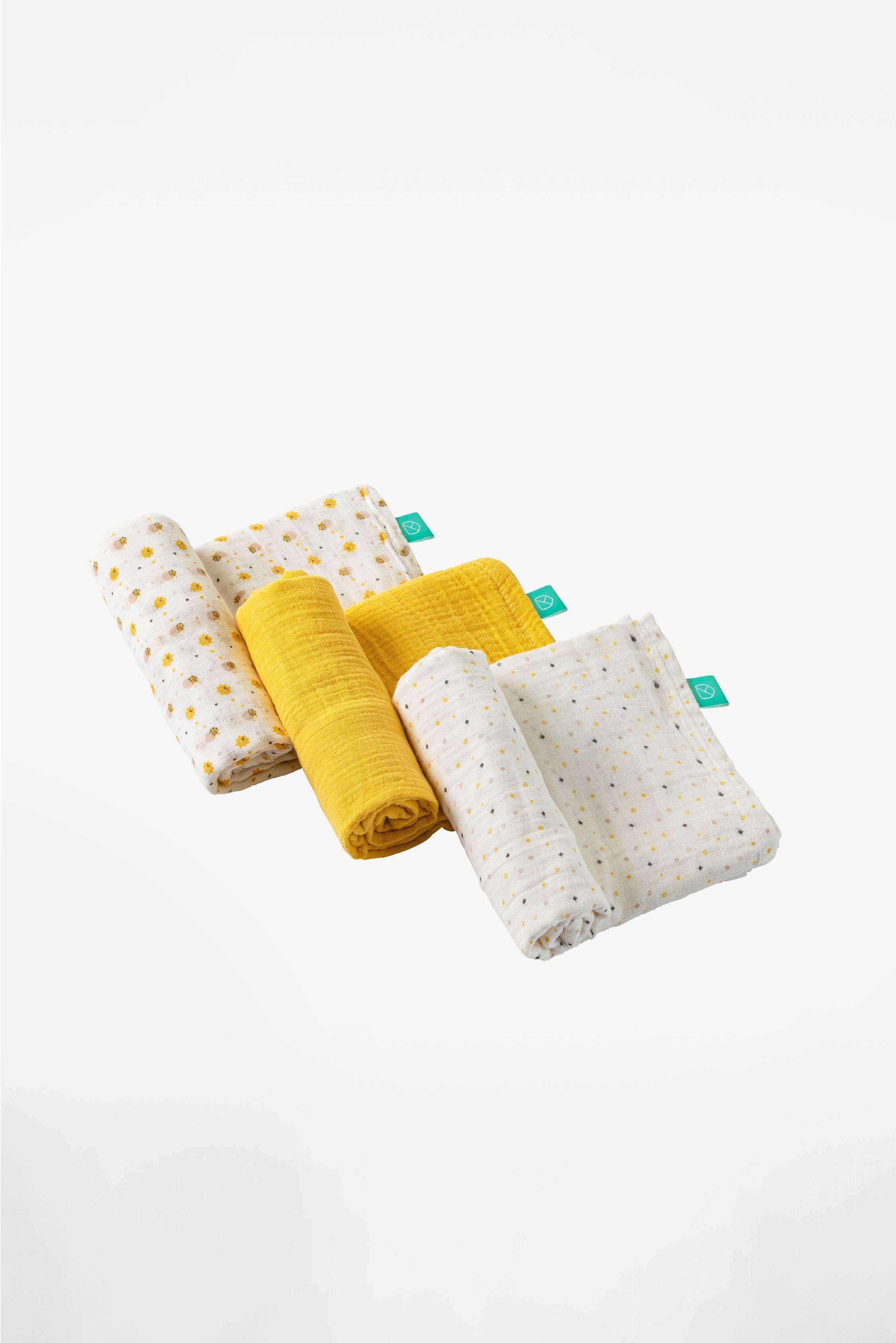 SOFT TOUCH 31x31 Newborn muslin cloths - Light Yellow